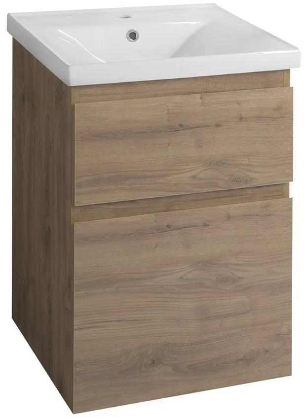 Aqualine Aqualine, ALTAIR umývadlová skrinka 52x72,5x45cm, dub emporio, AI355
