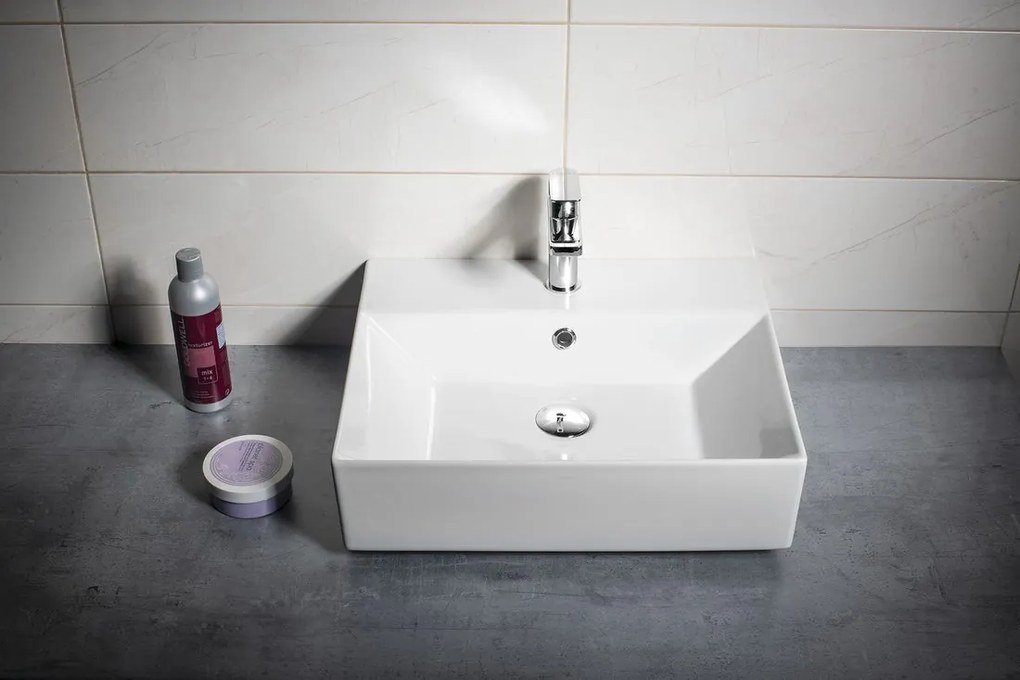 Aqualine Aqualine, SISTEMA Keramické umývadlo 50x42cm, 10SF50051