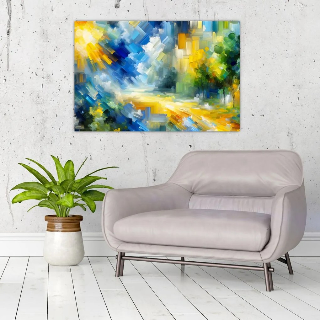Obraz - Abstraktný slnečný deň (90x60 cm)