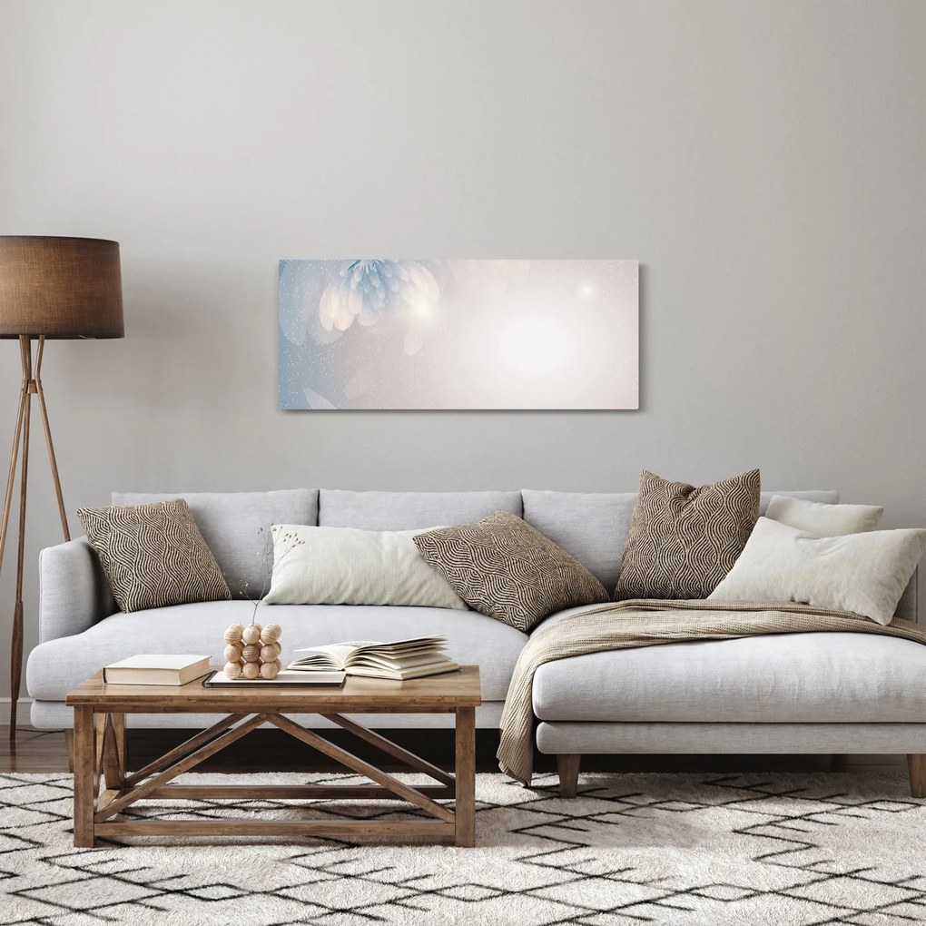Obraz - Zasnežené kvety (120x50 cm)