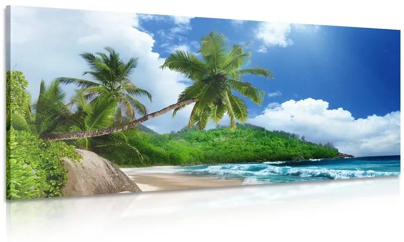 Obraz nádherná pláž na ostrove Seychely Varianta: 100x50