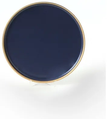 24-dielna jedálenská súprava, modrá/zlatá, keramika