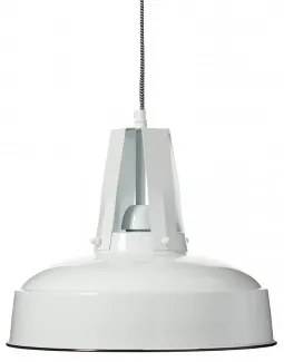 Vintage - industriálne kovové svietidlo - lampa  FLUX White, 34x30cm