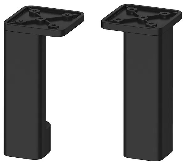 Cersanit City, nábytkové nožičky 2ks, čierna matná, S599-0163