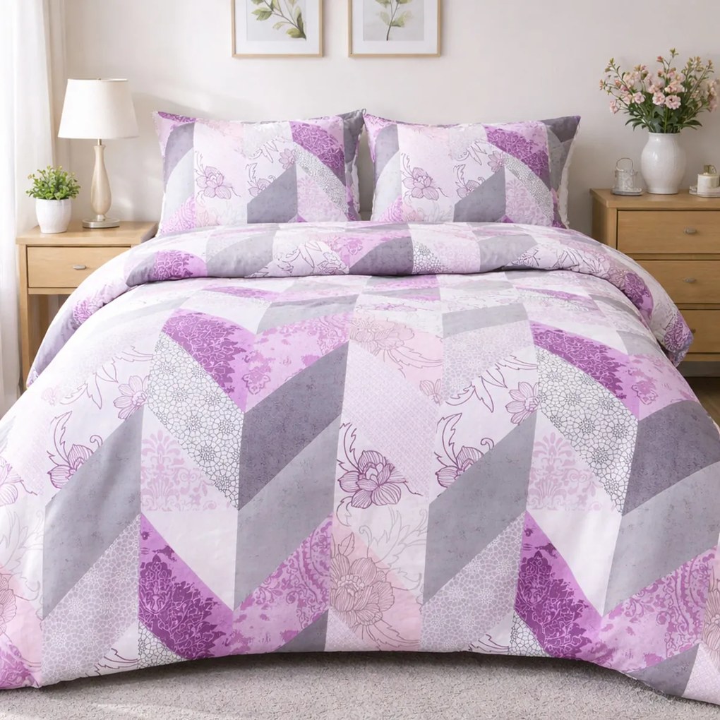 BAVLNENÉ OBLIEČKY COTTONLOVE 200X220 CM, 2KS 70X80 CM VZOROVANÉ