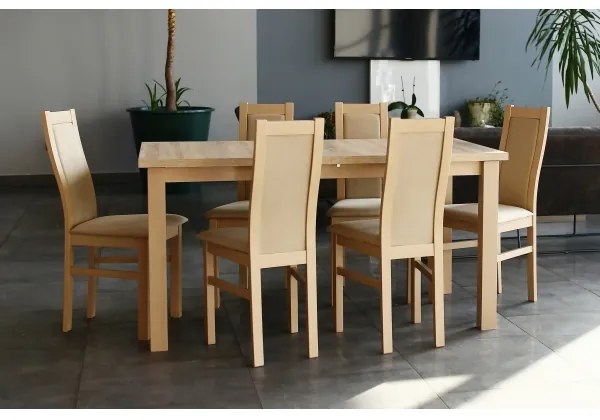 Jedálenská stolička ZOE dub/krémová