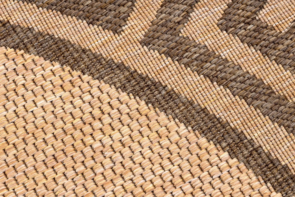 Šnúrkový koberec  SIZAL FLOORLUX kruh 20014 Grécky mais / coffeee