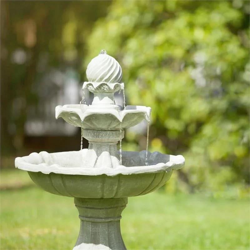 Blumfeldt Vogelsbrunn solárny fontánový set 60x90 cm 3W batéria betónový vzhľad