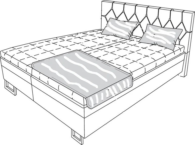 Posteľ Amy 180x200 cm, tmavo hnedá látka