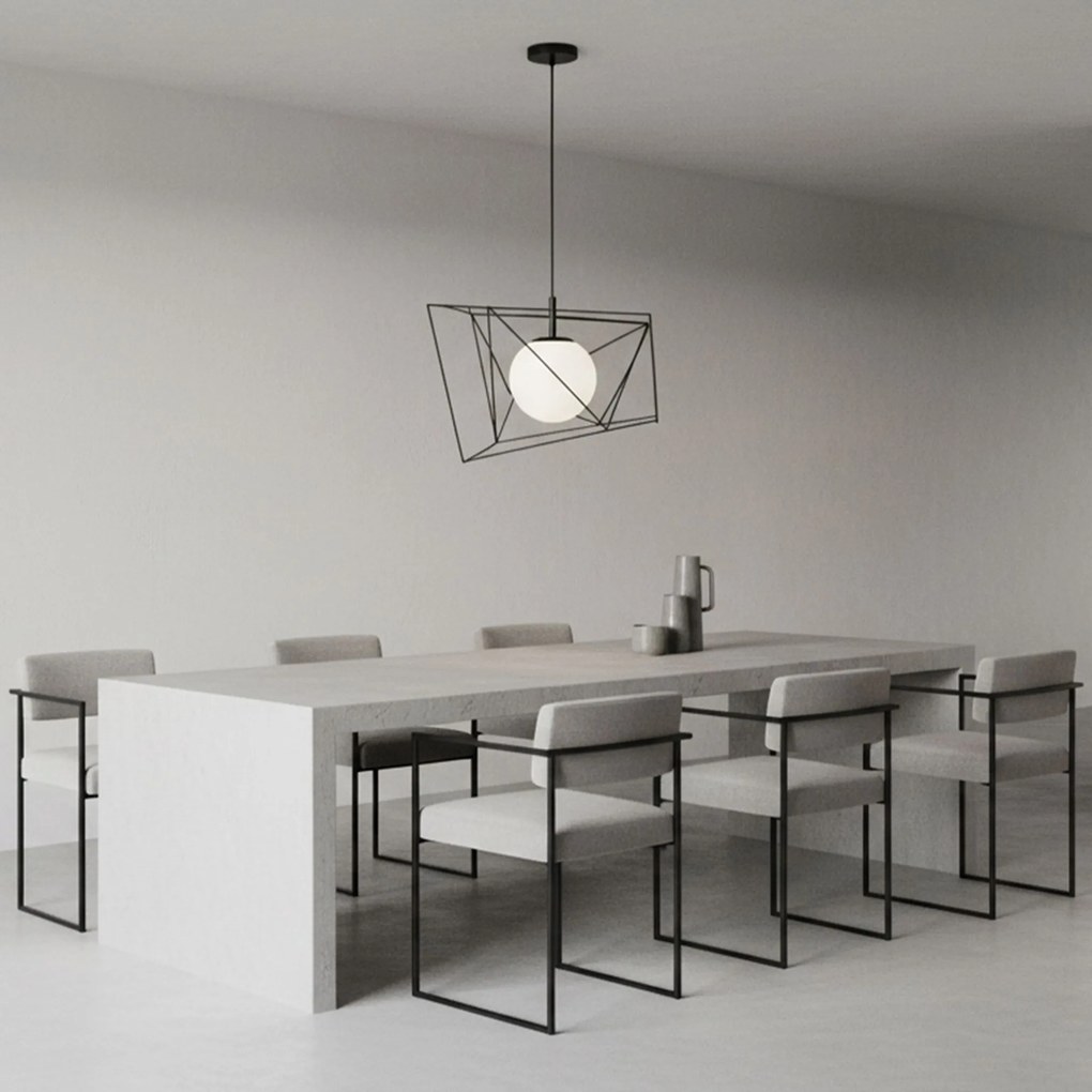 Toolight Toolight, závesná stropná lampa 1xE27 APP1022-1CP, čierna-biela, OSW-06112