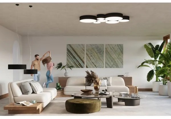 Stropné svietidlo ARENA 45 3xE27/60W/230V čierna