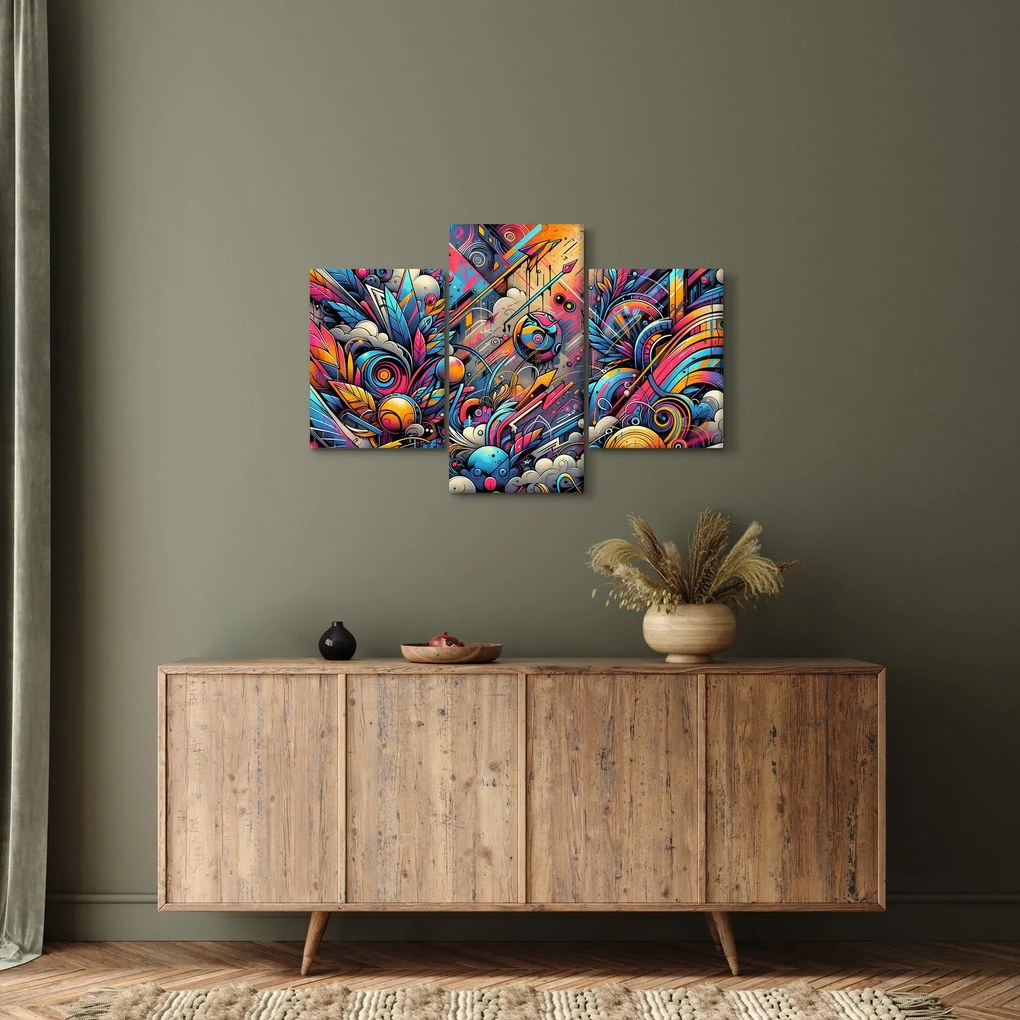 Obraz - Pestrofarebné graffiti (90x60 cm)