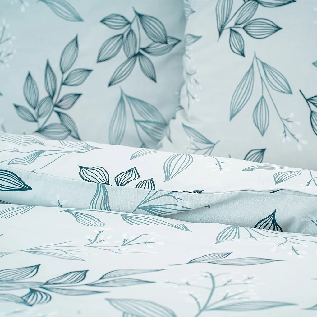 4Home Bavlnené obliečky Frosty Leaves, 140 x 220 cm, 70 x 90 cm
