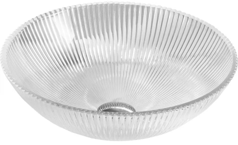 Mexen Zuri, sklenené umývadlo na dosku 39 × 39 cm, číra, 24193900