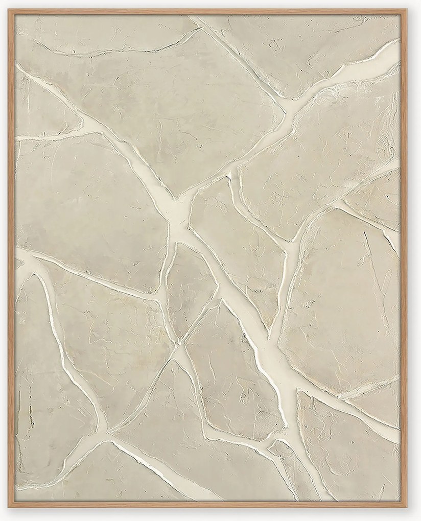 Nástenná dekorácia's ručne maľovanými prvkami White Trace