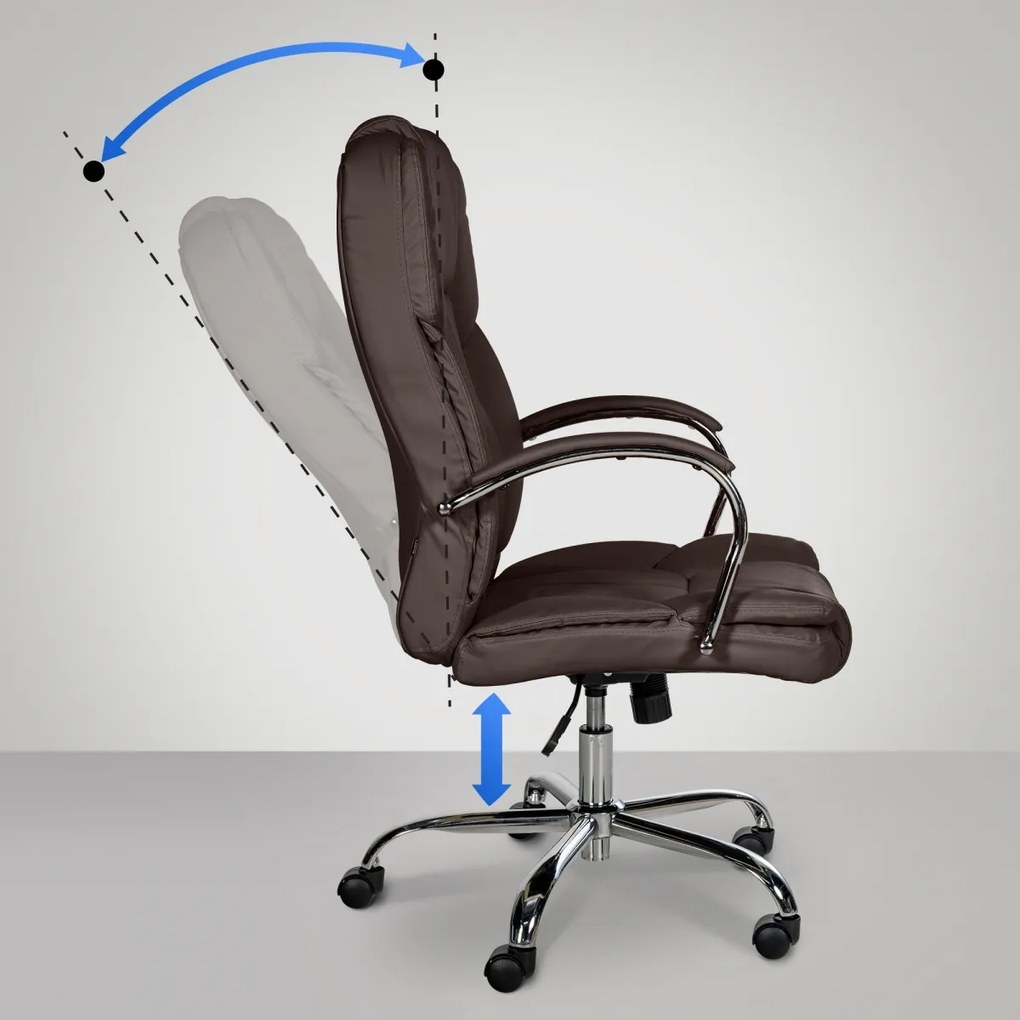 Design-Shop Kancelárska stolička Xanthy XXL - Hnedá
