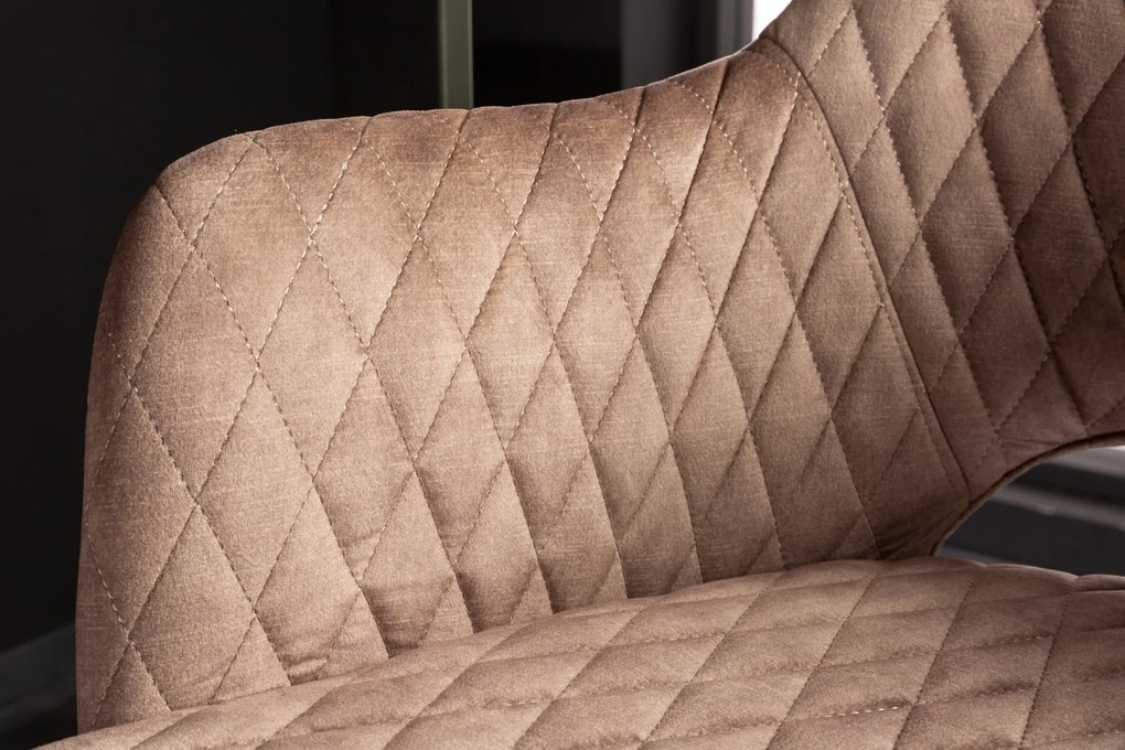 Barová stolička Paris dekoračné prešívanie zamat greige