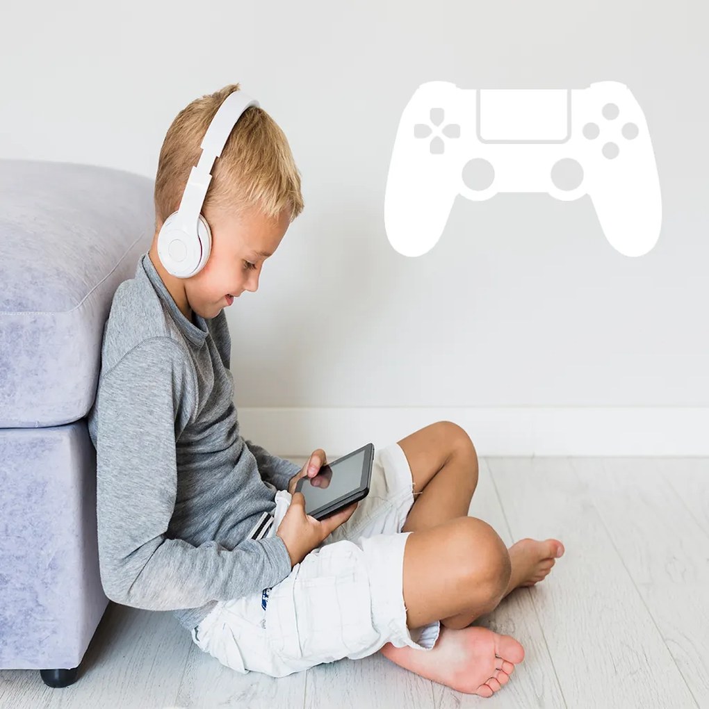Veselá Stena Samolepka na stenu na stenu Ovládač na playstation Farba: černá