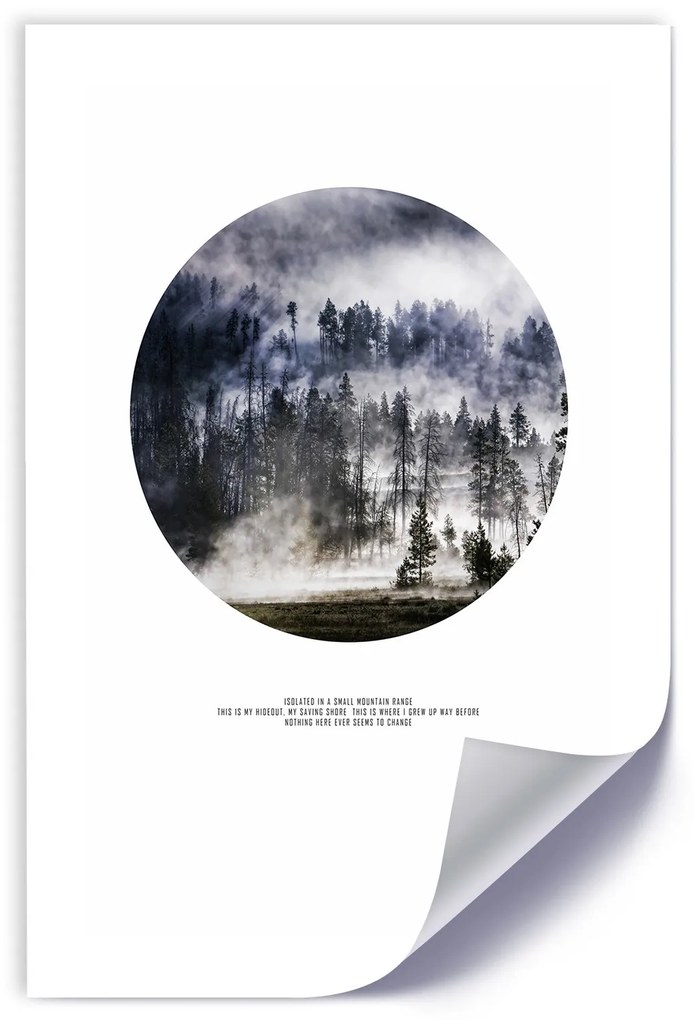 Gario Plagát Les v hmle Farba rámu: Bez rámu, Rozmery: 60 x 90 cm