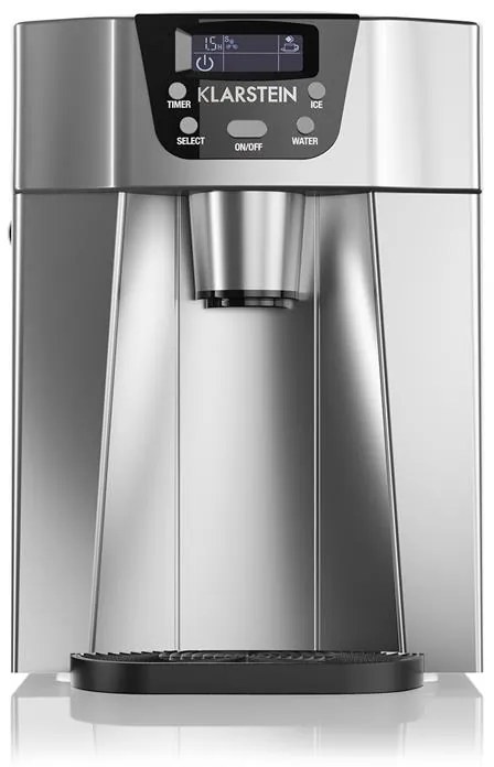 Klarstein Ice Volcano 2 GS, výrobník ľadu, 13 kg/24 h, zariadenie na výrobu ľadu, LED, strieborný