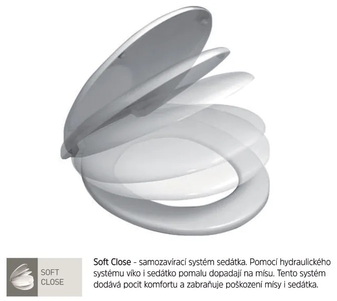 Mereo Mereo, WC závesné kapotované, RIMLESS, 490x370x360, keramické, vr. sedátka CSS115SN, MER-VSD82S2