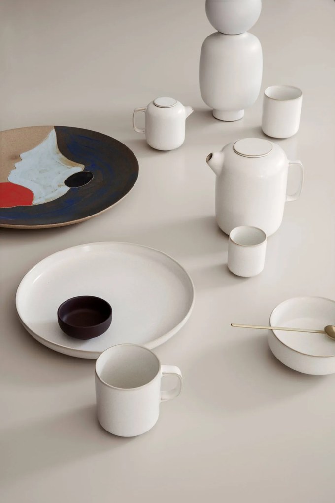 ferm Living Jedálenská misa Sekki kamenina krémová 18 cm