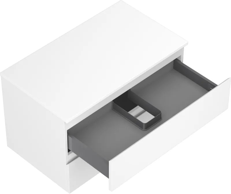 Mexen Orio, kúpeľňová skrinka 80 cm s hornou časťou, 2 zásuvky, biela matná, 91A10-08047-2-BFFC01