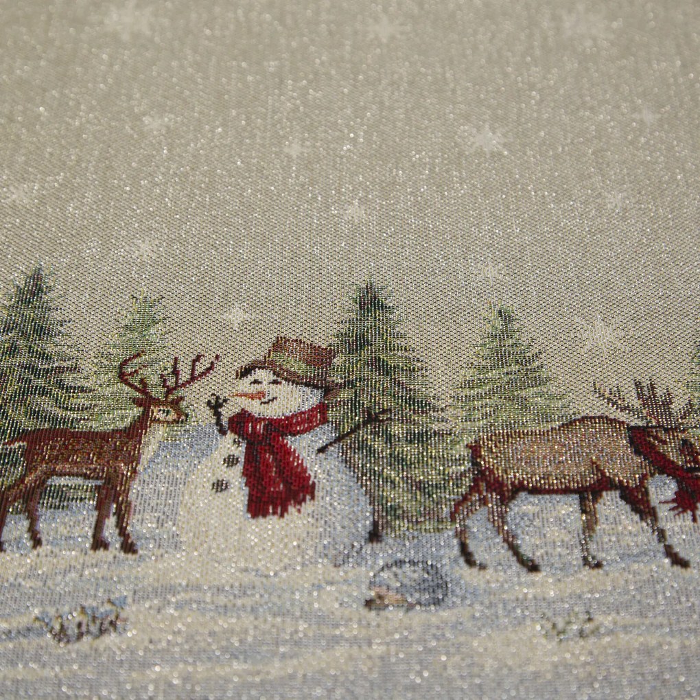 VIANOČNÝ GOBELÍNOVÝ BEHÚŇ NA STÔL WINTER 40X100 CM VZOROVANÁ