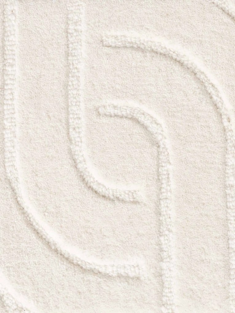 Vikosa, Kusový koberec Vikosa Arcura 106269 Cream White kruh, 120x120 (priemer) kruh, biela, obývacia izba