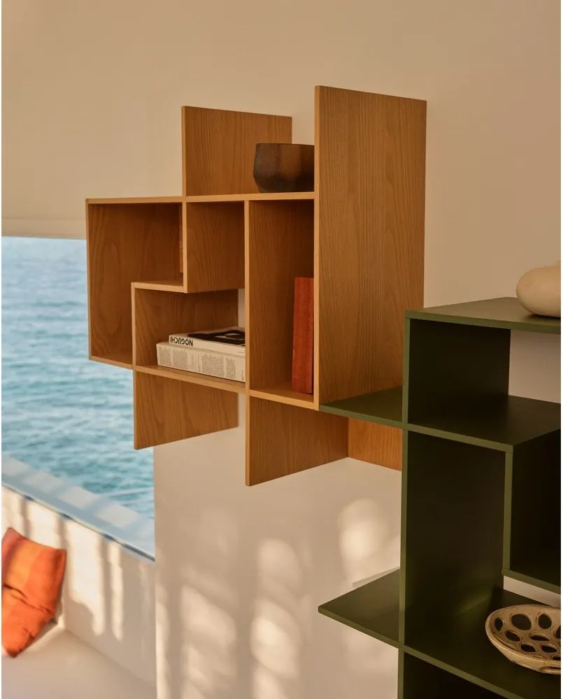 Modulárny policový systém v dekore duba v prírodnej farbe 80x80x25 cm Ina – Kave Home