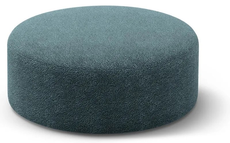 Taburet z textílie buklé v petrolejovej farbe Dia – Micadoni