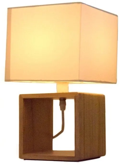 Stolná lampa v tvare kocky 18 x 18 x 33 cm