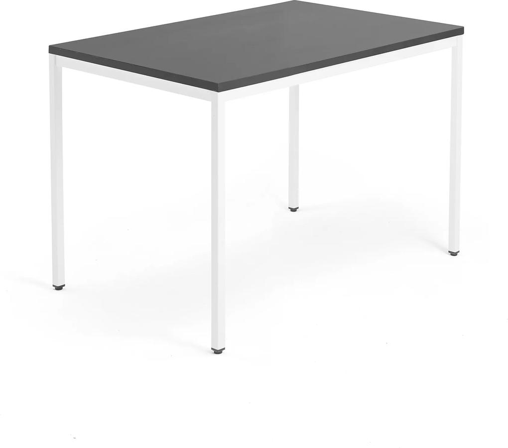 Kancelársky pracovný stôl Modulus, 1200x800 mm, čierna/biela