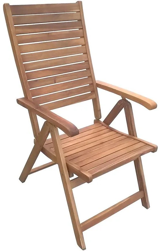 Záhradná stolička drevená 5-pozícii