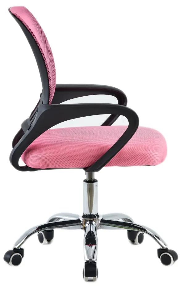 Kondela Kancelárska stolička, ružová/čierna, DEX 4 NEW