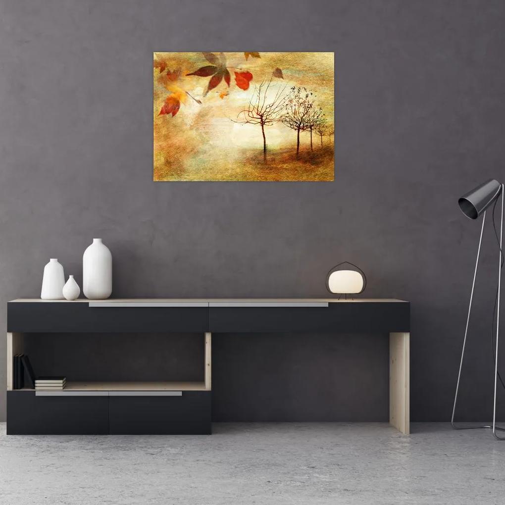 Sklenený obraz - Jesenná nálada (70x50 cm)