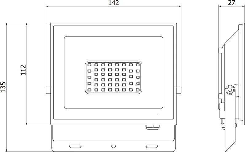 Mexen Luxpro+ LED reflektor, 30W, Studená - 6500K, 3300 lm, čierna - L231-030-65-70