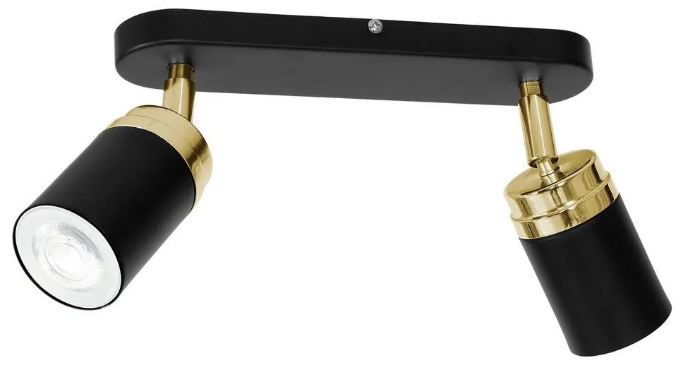 Bodové svietidlo RENO 2xGU10/8W/230V čierna/zlatá