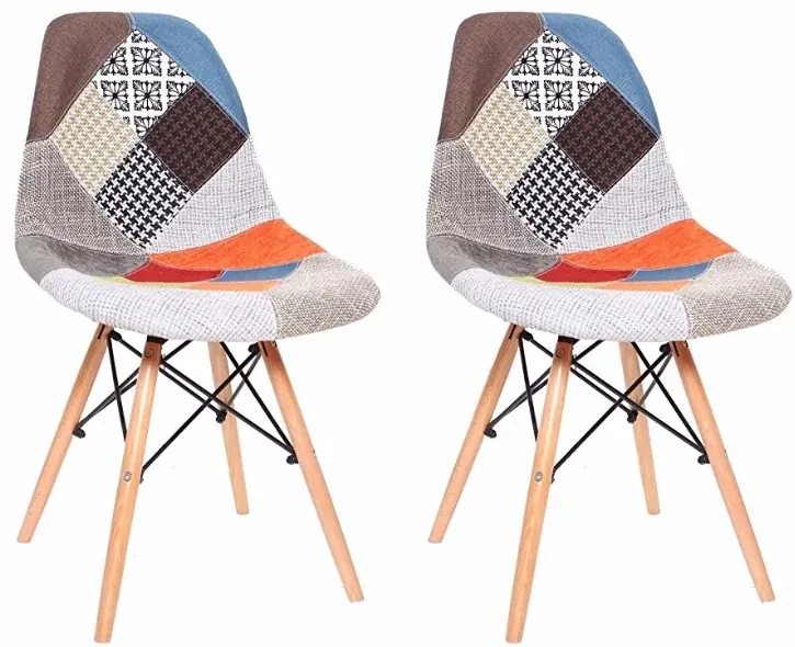 Jedálenské stoličky PATCHWORK 4 ks - škandinávsky štýl