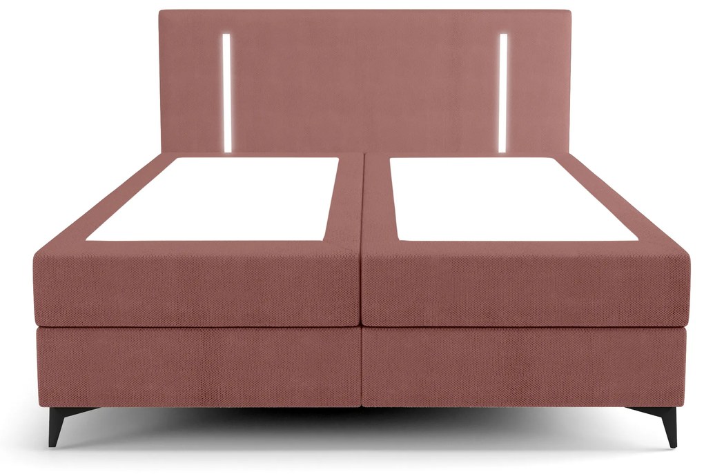 Jednolôžková posteľ 120 cm Ortega Comfort (terakota) (s roštom a matracom, s úl. priestorom) (s LED osvetlením). Vlastná spoľahlivá doprava až k Vám domov. 1082707