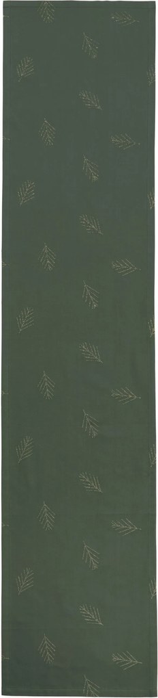 Žakárový behúň na stôl, zelený