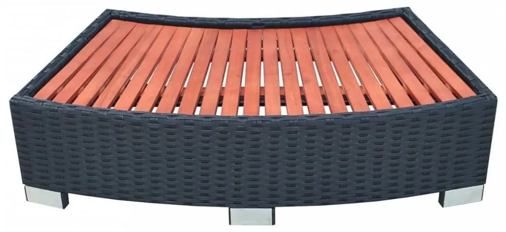 Schodík k vírivke polyratan / eukalyptus Dekorhome