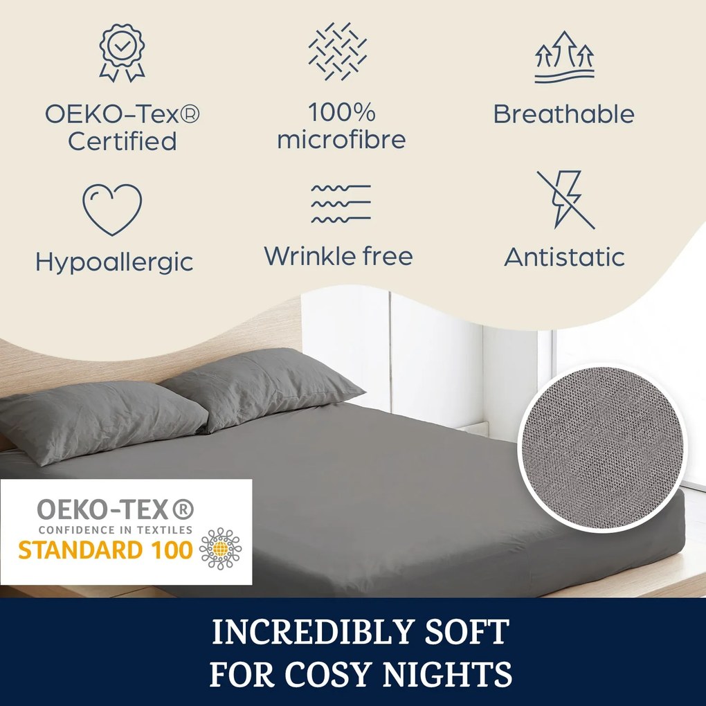Soft Wonder-Edition, elastická plachta na posteľ, 90 – 100 × 200 cm, mikrovlákno
