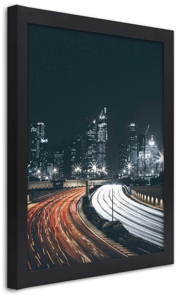 Gario Plagát Noc vo veľkomeste Farba rámu: Bez rámu, Rozmery: 70 x 100 cm