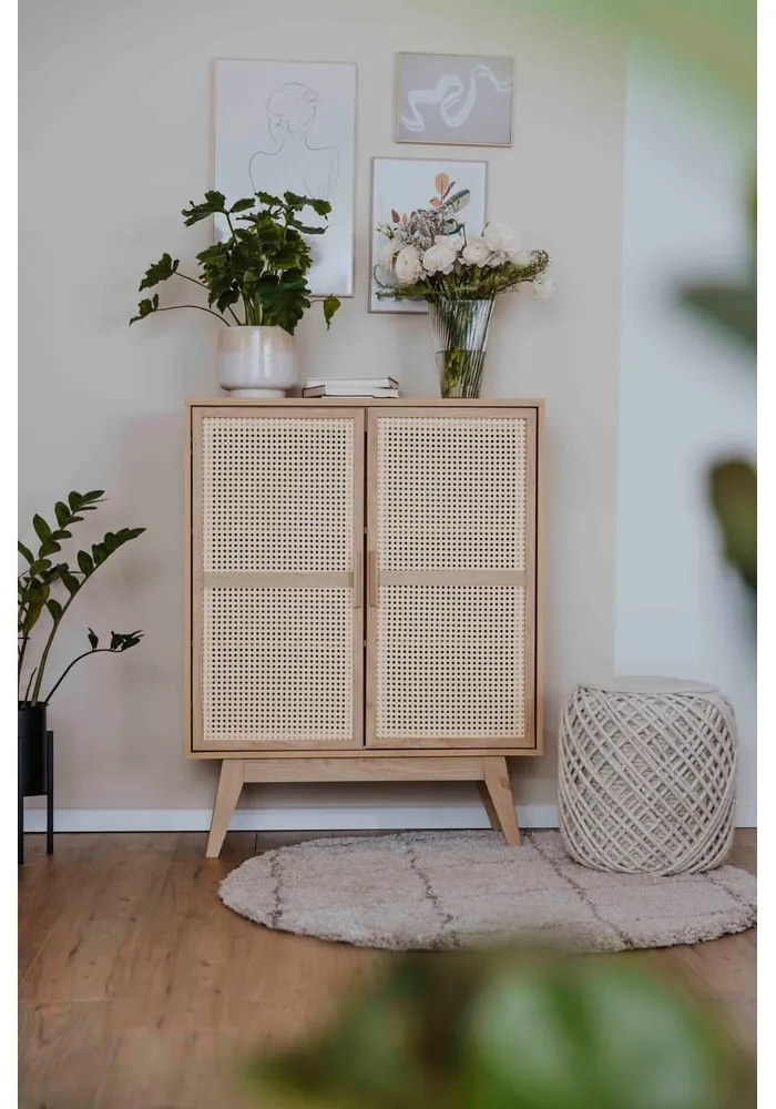 Skrinka v dekore duba v prírodnej farbe 87x110 cm Bridget – Støraa