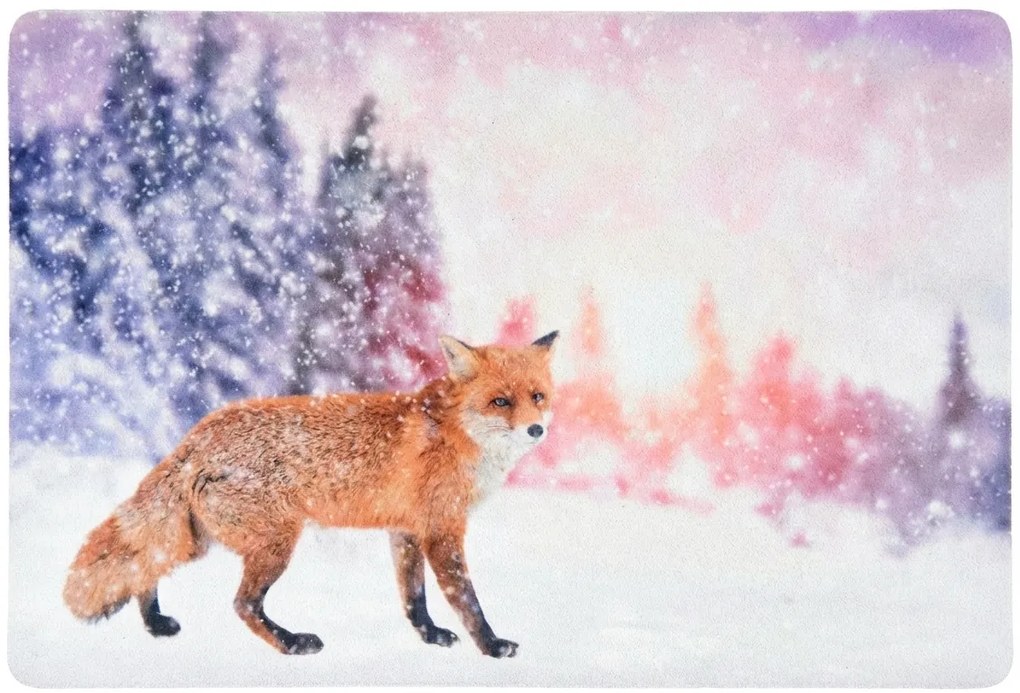 Vianočná rohožka WILD IN WHITE 38x58 cm - viac variantov Varianta: Líška