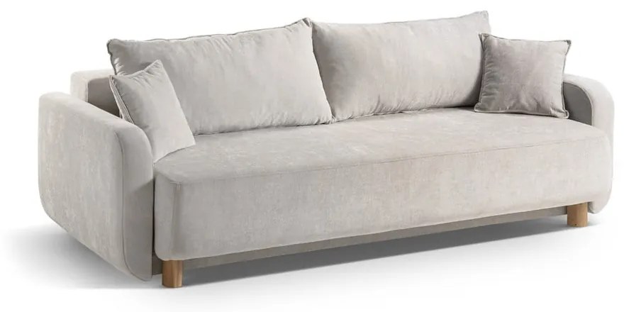 Béžová rozkladacia pohovka s úložným priestorom 231 cm Elen – Micadoni