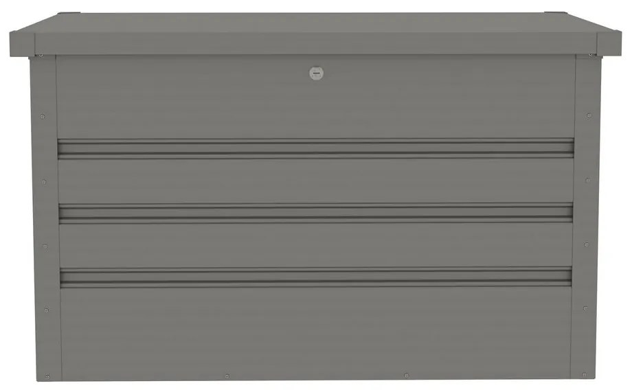 G21 Záhradný box Denver 280 L, metalický šedý plechový PE63900850