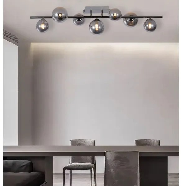 Wofi 7014-705W - LED Prisadený luster VILLA 7xG9/3W/230V čierna