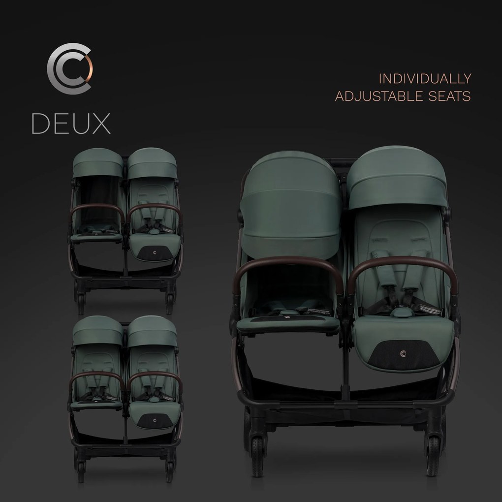 Športový kočík pre dvojčatá Cavoe DEUX Laura